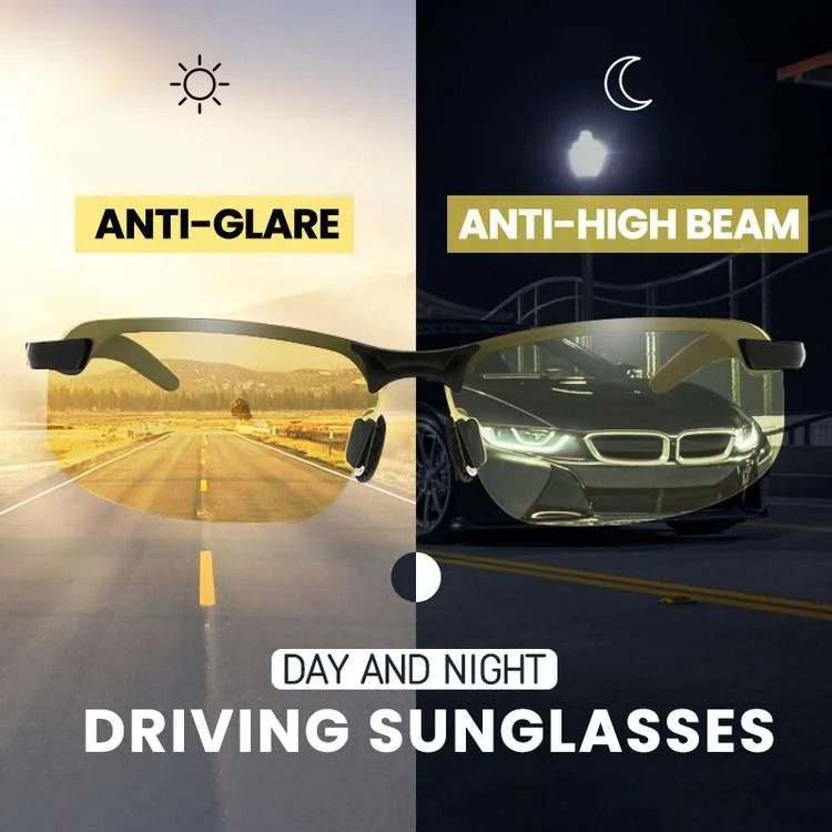 

Yellow High-end Night Vision Driving Glasses Polarized UV400 Sunglasses New Fashion Night Vision Anti-glare Sun Glasses