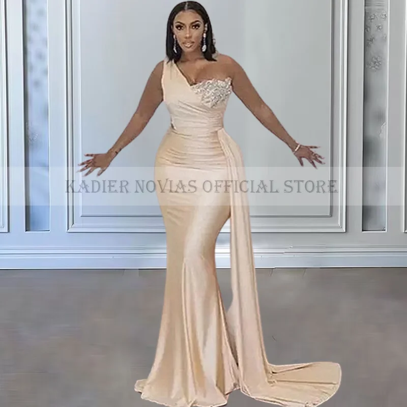 Long Champagne One Shoulder Mermaid Bridesmaid Dresses with Side Skirt vestidos para mujer elegantes fiesta Wedding Party Dress
Long Champagne One Shoulder Mermaid Bridesmaid Dresses with Side Skirt vestidos para mujer elegantes fiesta Wedding Party Dress