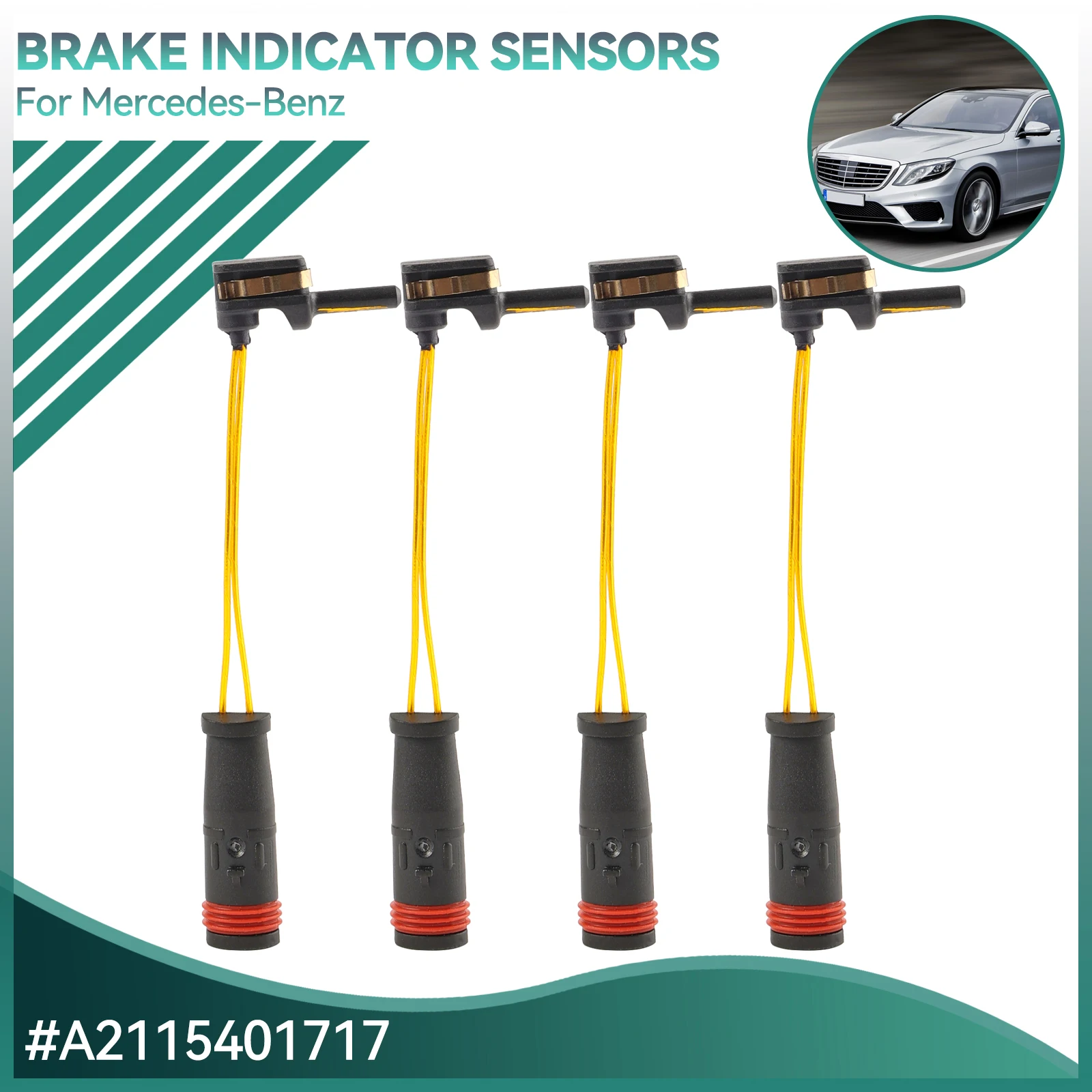 2/4 PCS Auto Front Rear Brake Pad Wear Sensor For Mercedes Benz W220 W203 W211 W221 W204 W212 2115401717 2205400717 2205400617 
2/4 PCS Auto Front Rear Brake Pad Wear Sensor For Mercedes Benz W220 W203 W211 W221 W204 W212 2115401717 2205400717 2205400617