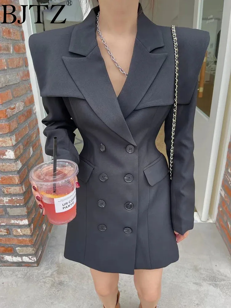 BJTZ Office Lady Fashion Blazer Dress For Women's Clothing Designer Temperament Double Breasted Female Dresses 2024 New Trend
BJTZ Office Lady Fashion Blazer Dress For Women's Clothing Designer Temperament Double Breasted Female Dresses 2024 New Trend