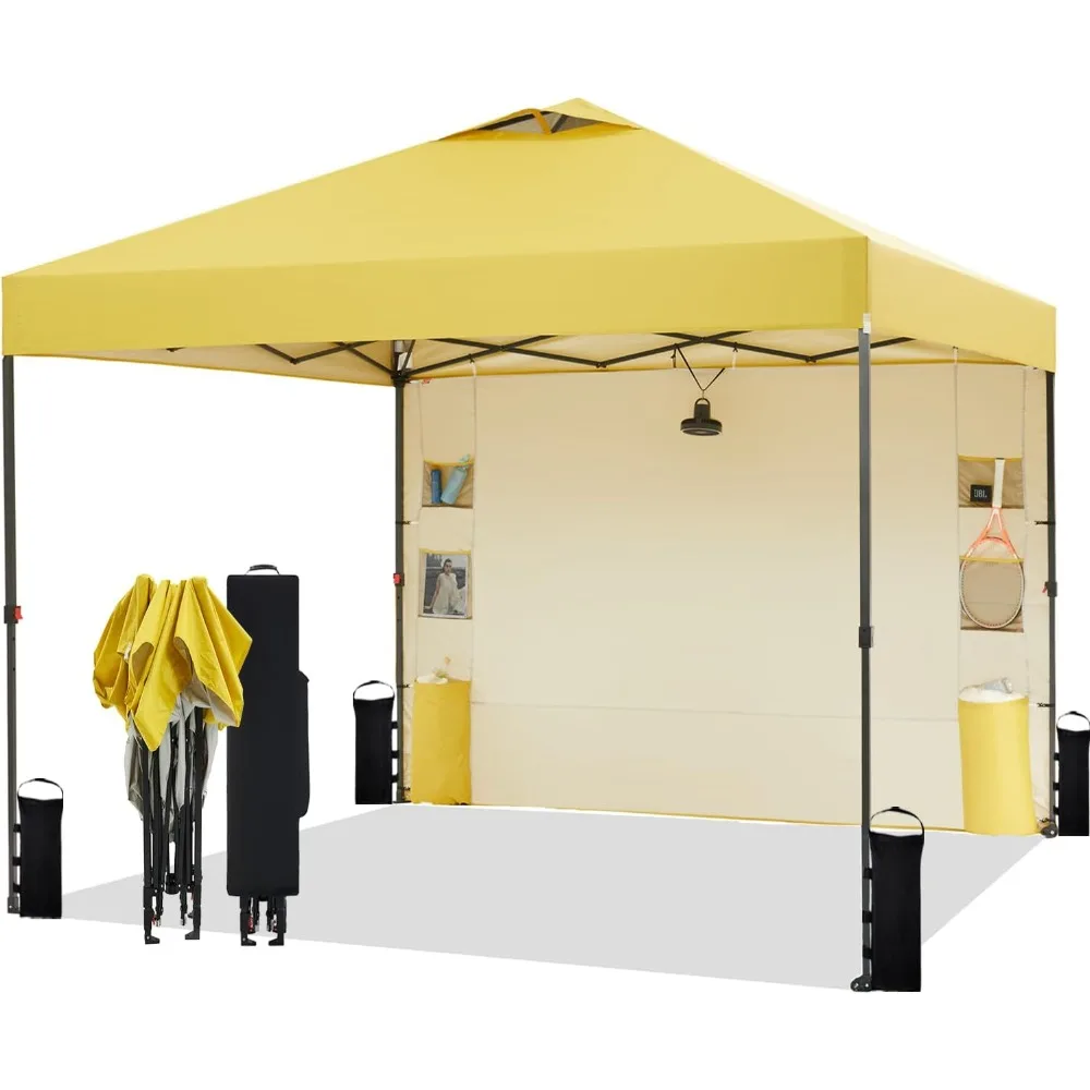 10'x10 'pop-up canopy with side walls and 6 pockets, sunshade canopy with ventilated roof, 8 stakes, 4 ropes, and 4 sandbags
10'x10 'pop-up canopy with side walls and 6 pockets, sunshade canopy with ventilated roof, 8 stakes, 4 ropes, and 4 sandbags