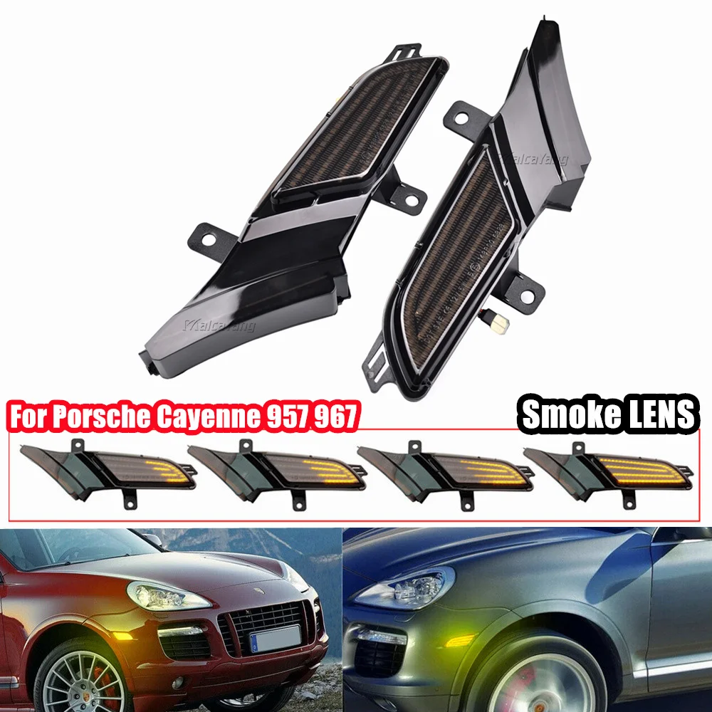 

LED Dynamic Turn Signal Light Indicator Side Marker Amber Lamps Repeater Blinker 95563103510 For Porsche Cayenne 957 2007-2010