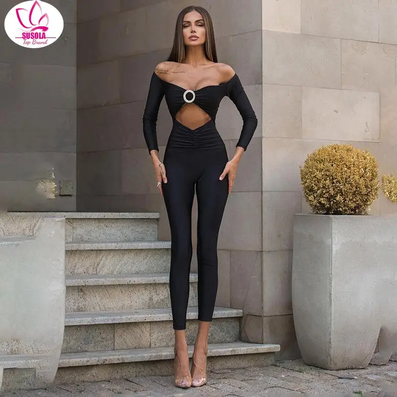 SUSOLA Bodycon Jumpsuit Women Clothing Rompers Sexy Club Outfits 2023 Y2K Long Sleeve Autumn Streetwear Fitness Overalls Tops
SUSOLA Bodycon Jumpsuit Women Clothing Rompers Sexy Club Outfits 2023 Y2K Long Sleeve Autumn Streetwear Fitness Overalls Tops