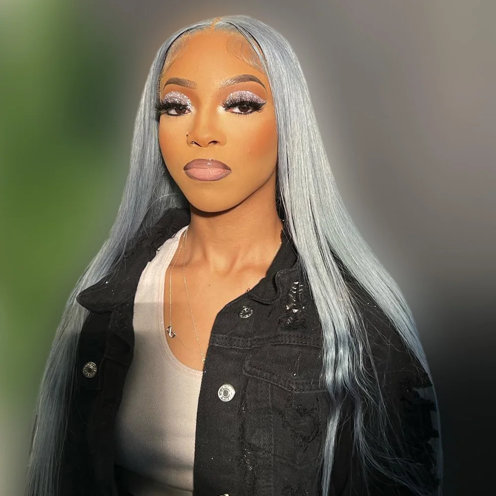 FITU Grey Transparent 13x6 13x4 Lace Frontal Human Hair Wig 613 Colored Plucked With Baby Hair 5x5 Lace Closure Wig
FITU Grey Transparent 13x6 13x4 Lace Frontal Human Hair Wig 613 Colored Plucked With Baby Hair 5x5 Lace Closure Wig