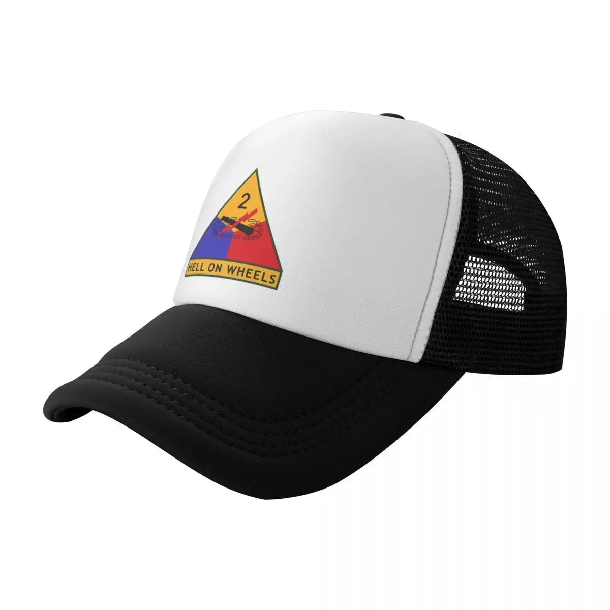 

2nd Armored Division 'Hell on Wheels' (United States Army) Baseball Cap Luxury Hat Luxury Cap Golf Women Men's