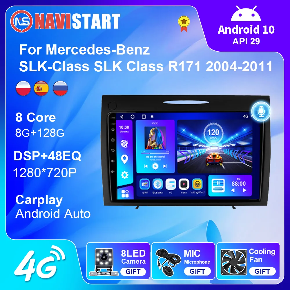 NAVISTART 2 Din Android 10 Car Radio for Mercedes-Benz SLK-Class SLK Class R171 2004-2011 GPS Navigation 4G WIFI No DVD Player
NAVISTART 2 Din Android 10 Car Radio for Mercedes-Benz SLK-Class SLK Class R171 2004-2011 GPS Navigation 4G WIFI No DVD Player