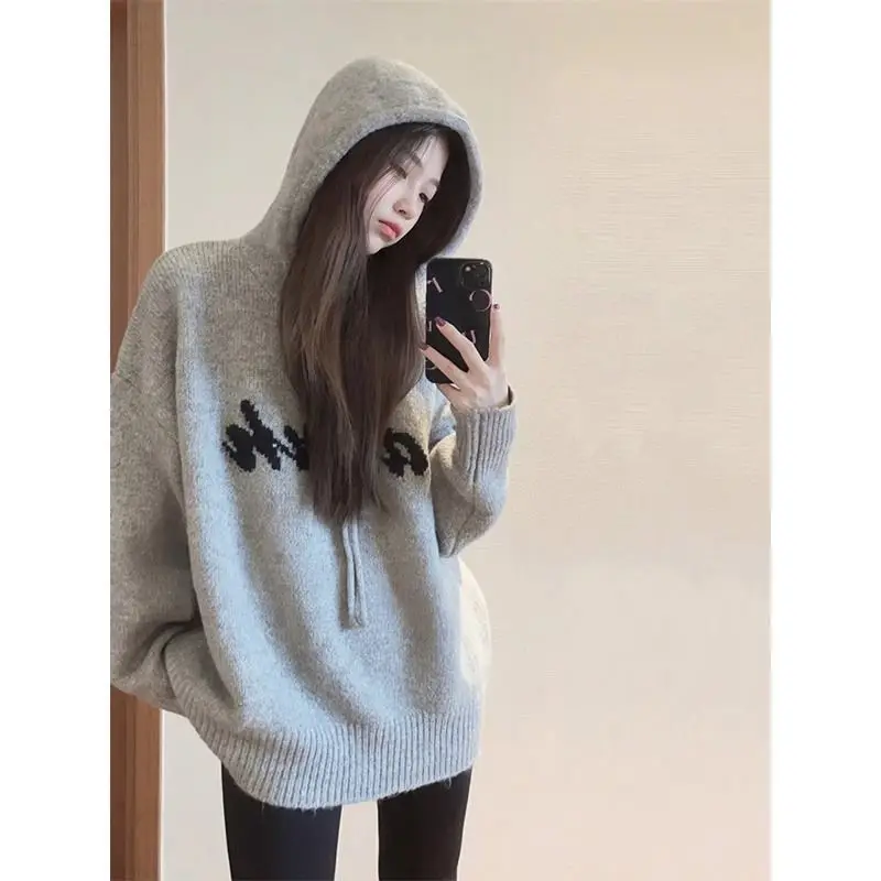 WTEMPO Women Oversized Hooded Sweater Pullover Drawstring Knitwear Winter Fall Jumper Pullovers Tops Fashion Streetwear
WTEMPO Women Oversized Hooded Sweater Pullover Drawstring Knitwear Winter Fall Jumper Pullovers Tops Fashion Streetwear