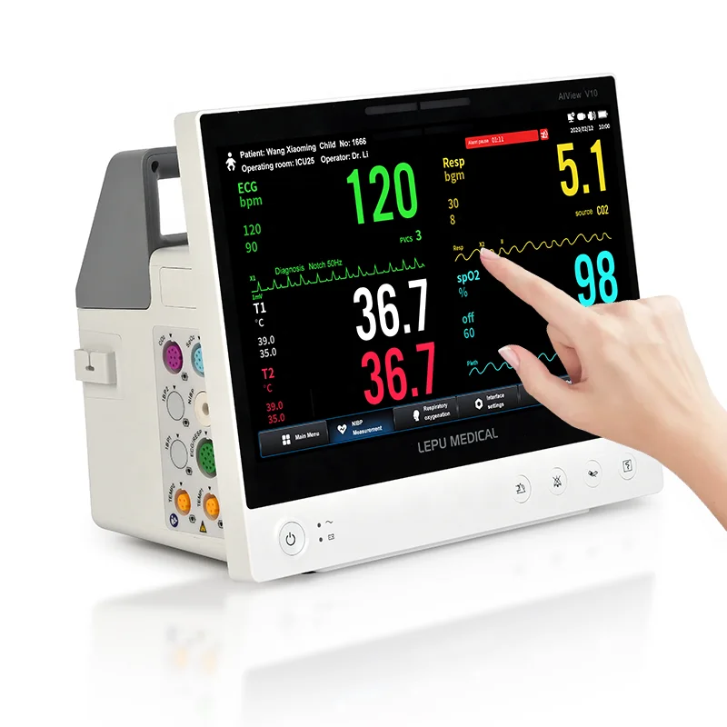 LEPU AI Telemedicine Remote Monitoring Device Price Telehealth Medical Multi Parameter ICU Cardiac Patient Monitor With Trolley
LEPU AI Telemedicine Remote Monitoring Device Price Telehealth Medical Multi Parameter ICU Cardiac Patient Monitor With Trolley