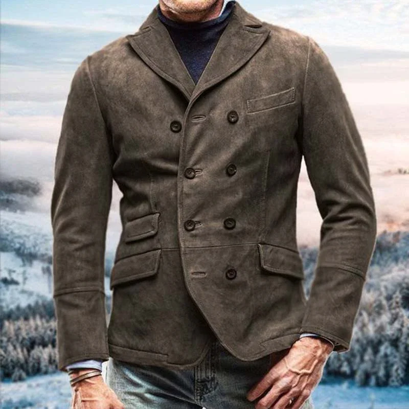 

Зимняя плотная Шерстяная Куртка, мужские пальто, осенняя модная однотонная верхняя одежда с накладными карманами, мужское пальто на пуговицах с воротником-стойкой, уличная одежда