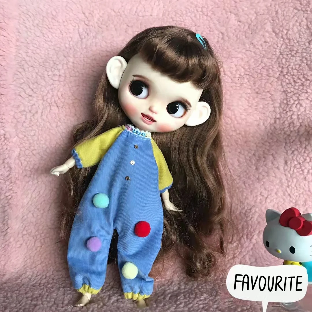 Blythe clothes dress Yellow-blue crawler suit 1/6 30cm BJD anime girl (Fit for Pullip,Ob24, Licca)
Blythe clothes dress Yellow-blue crawler suit 1/6 30cm BJD anime girl (Fit for Pullip,Ob24, Licca)