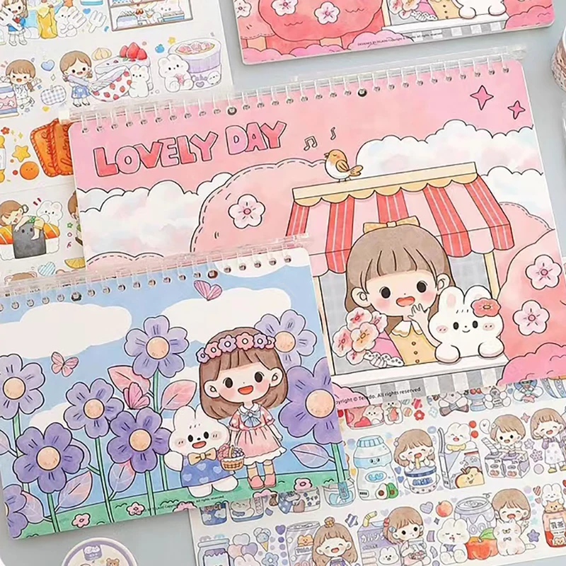 Kawaii Abu Series Reusable spiral Journal Release Book Washi Tape Stickers Loose-leaf Storage Book Coil Book School Stationery
Kawaii Abu Series Reusable spiral Journal Release Book Washi Tape Stickers Loose-leaf Storage Book Coil Book School Stationery