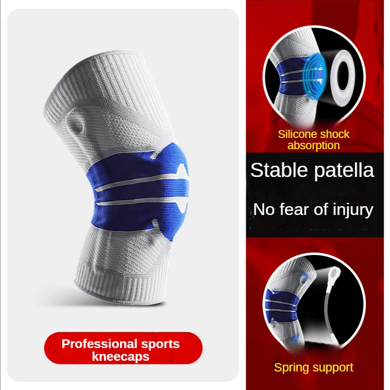 one Pcs Knee Patella Protector Brace Silicone Spring Knee Pad Basketball Running Compression Knee Sleeve Support Sports Kneepads
one Pcs Knee Patella Protector Brace Silicone Spring Knee Pad Basketball Running Compression Knee Sleeve Support Sports Kneepads