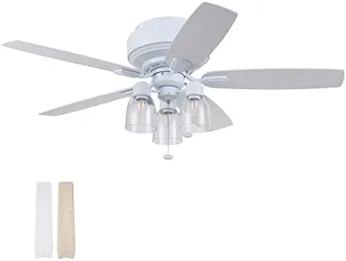 52 inch Farmhouse Style, Flush Mount LED Ceiling Fan with Light, Dimmable, Pull Chain, Dual Finish Blades, Reversible Motor - 51
52 inch Farmhouse Style, Flush Mount LED Ceiling Fan with Light, Dimmable, Pull Chain, Dual Finish Blades, Reversible Motor - 51