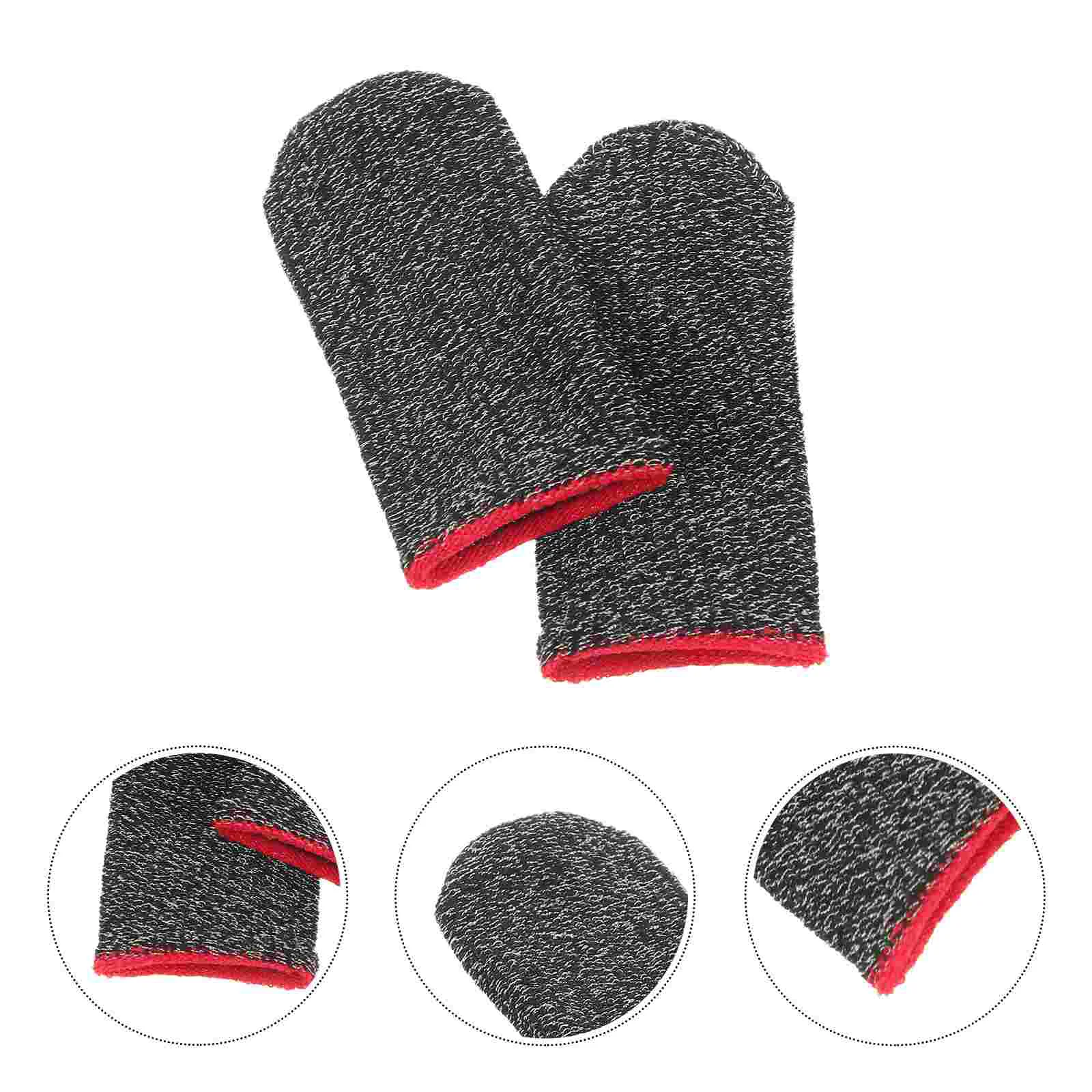 

10 Pcs Mobile Game Finger Cot Gloves Cover Sleeve Thumb Covers Protection for Tips Gaming Silver Fiber Protector