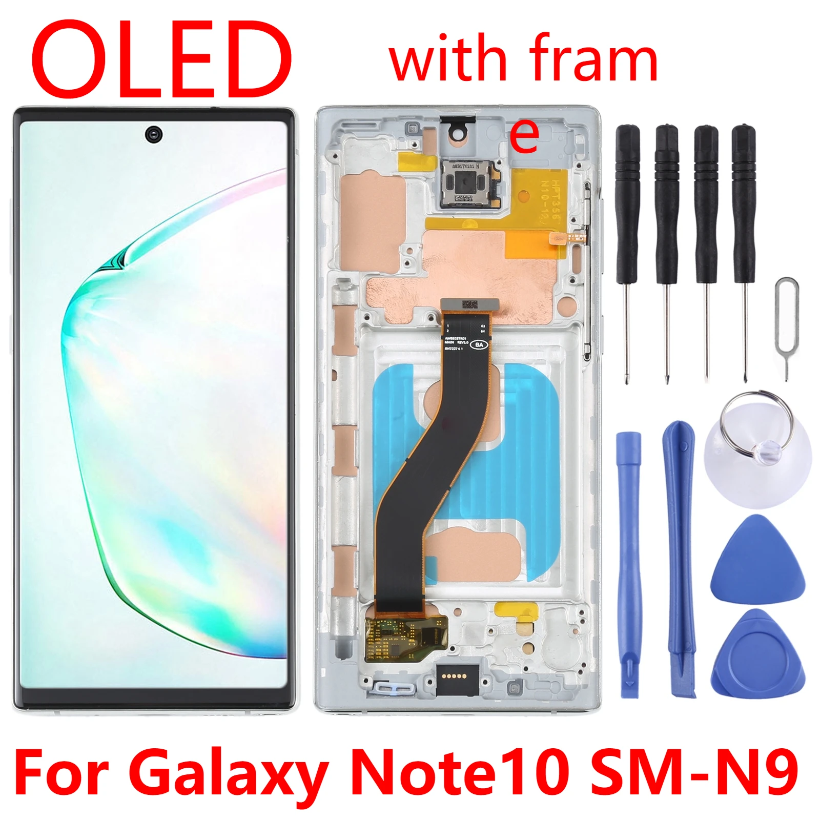 OLED LCD Screen For Samsung Galaxy Note10 SM-N970 Digitizer Full Assembly with Frame
OLED LCD Screen For Samsung Galaxy Note10 SM-N970 Digitizer Full Assembly with Frame