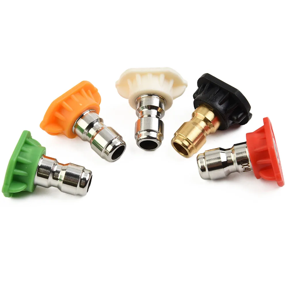 New Brand Practical High Quality Spray Nozzle Tips Pressure Washer 5Pcs Set Water Jet 0 15 25 40 Degree Quick Connector
New Brand Practical High Quality Spray Nozzle Tips Pressure Washer 5Pcs Set Water Jet 0 15 25 40 Degree Quick Connector