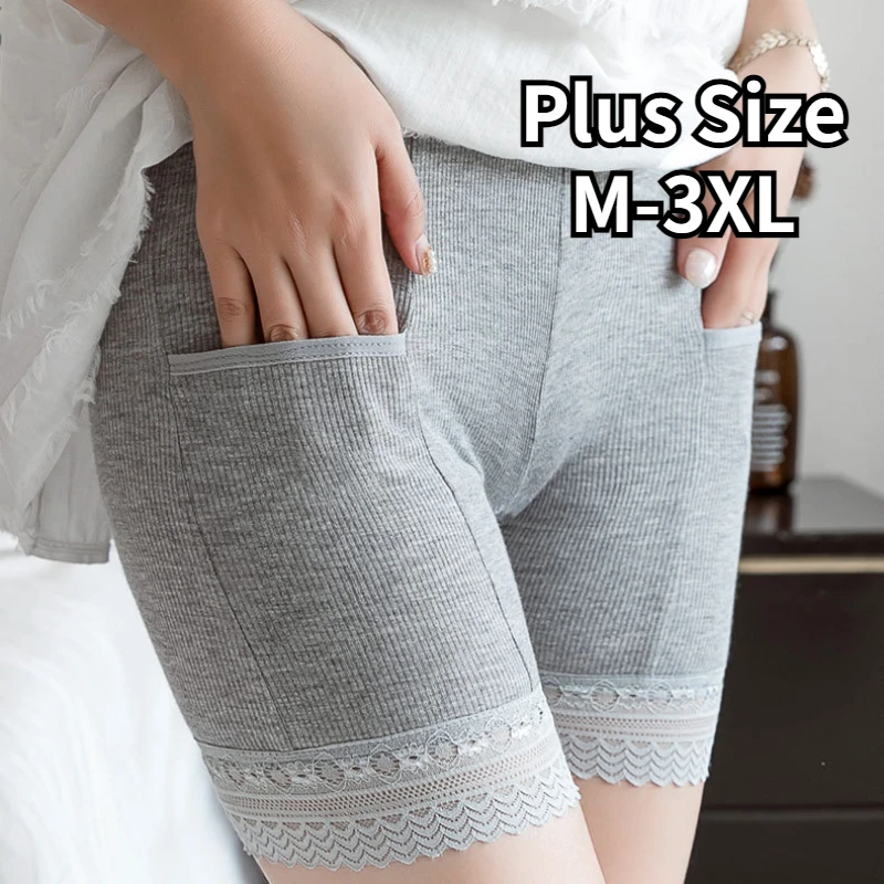 Women Safety Short Pants Lace Seamless Shorts with Pockets Large Size Solid Color Under Dress Shorts Anti Glare Sexy Tight Pants
Women Safety Short Pants Lace Seamless Shorts with Pockets Large Size Solid Color Under Dress Shorts Anti Glare Sexy Tight Pants