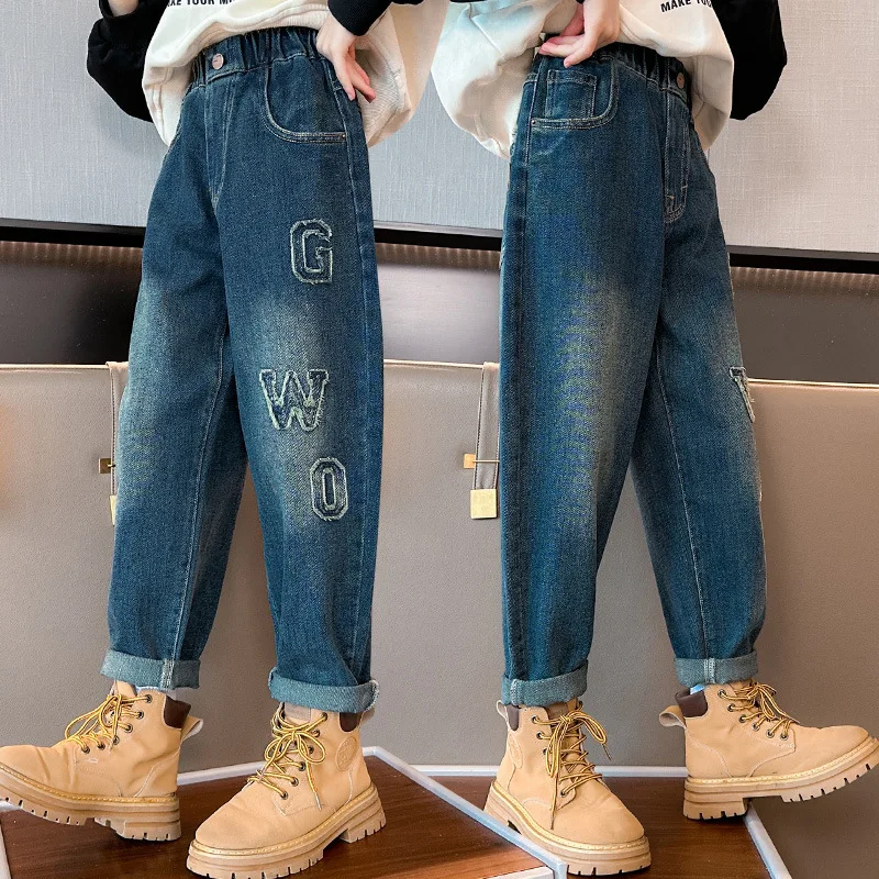 Teenager Girls Jeans Solid Color Jeans for Kids Spring Autumn Trousers Child Casual Style Clothes School Girl Denim Harem Pants
Teenager Girls Jeans Solid Color Jeans for Kids Spring Autumn Trousers Child Casual Style Clothes School Girl Denim Harem Pants