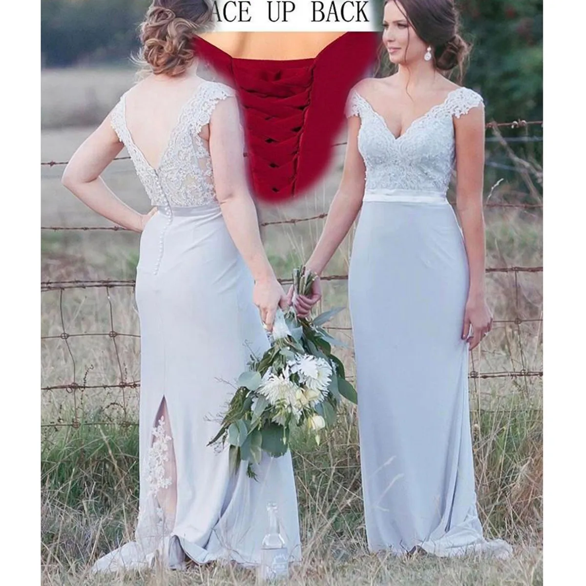 Excellent A-Line Deep V-neck Lace Sash Lanvedar Empire See-Through Full-Length bridesmaid dresses dress for wedding party
Excellent A-Line Deep V-neck Lace Sash Lanvedar Empire See-Through Full-Length bridesmaid dresses dress for wedding party