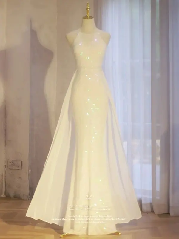 Harajpee White Evening Dresses Women 2024 New Temperament Long Waist Fish Tail Dress Luxurious Sexy Socialite Host Long Vestido
Harajpee White Evening Dresses Women 2024 New Temperament Long Waist Fish Tail Dress Luxurious Sexy Socialite Host Long Vestido