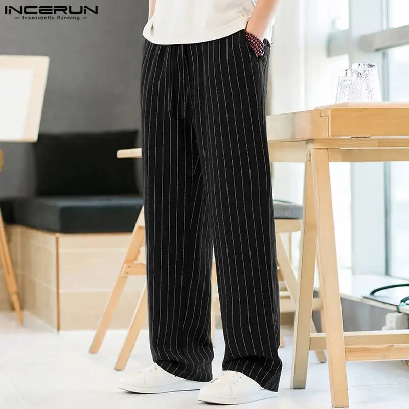 Men Striped Pants 2023 Cotton Joggers Vintage Streetwear Casual Straight Trousers Men Drawstring Leisure Pantalon S-5XL INCERUN
Men Striped Pants 2023 Cotton Joggers Vintage Streetwear Casual Straight Trousers Men Drawstring Leisure Pantalon S-5XL INCERUN