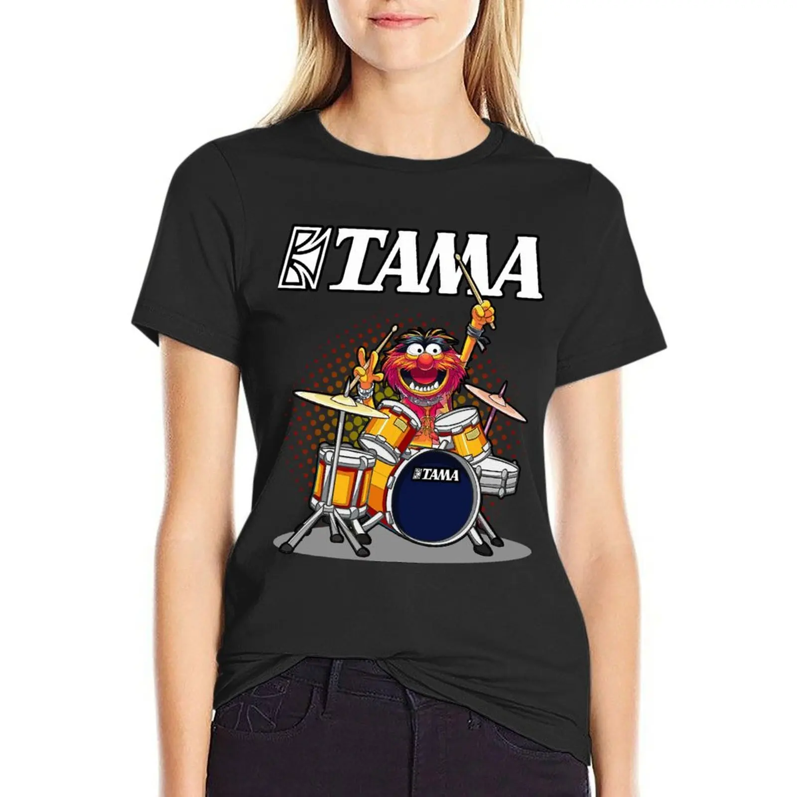 ANIMAL DRUMMER TAMA DRUMS T-shirt shirts graphic tees korean fashion kawaii clothes funny t shirts for Women
ANIMAL DRUMMER TAMA DRUMS T-shirt shirts graphic tees korean fashion kawaii clothes funny t shirts for Women