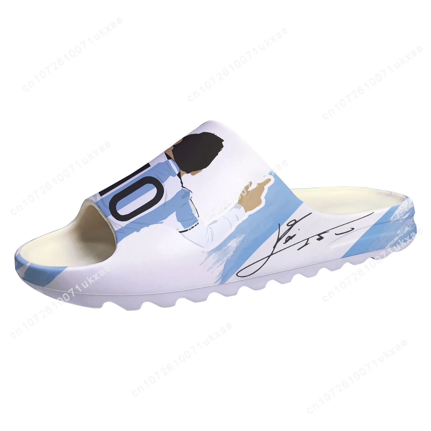 

Internacional Soccer Football Miami No 10 Argentina Soft Sole Sllipers Clogs Customized Step On Water Shoes Mens Womens Sandals