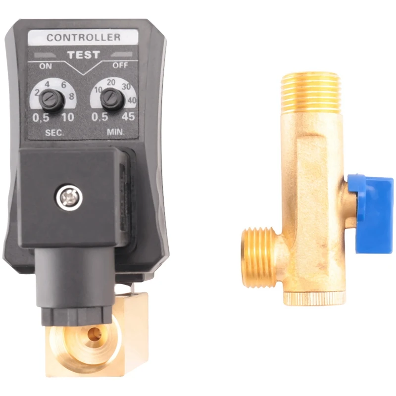 

G1/2 DN15 230V Automatic Timed Water Tank Electronic Timed Drain Valve For Air Compressor Condensate Management Easy To Use