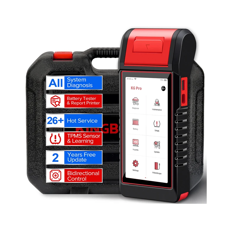 KINGBOLEN K6 PRO Full System Full TPMS Functions 24 Resets and Battery Test wifi Printer Diagnostic Tool 2 Years Update Free
KINGBOLEN K6 PRO Full System Full TPMS Functions 24 Resets and Battery Test wifi Printer Diagnostic Tool 2 Years Update Free