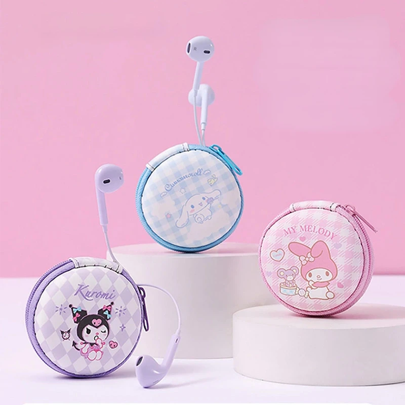 

Kawaii Sanrio Kuromi проводные наушники Cinnamoroll My Melody портативные Type-C/3,5 мм милые Мультяшные наушники-вкладыши HD Sound Gift