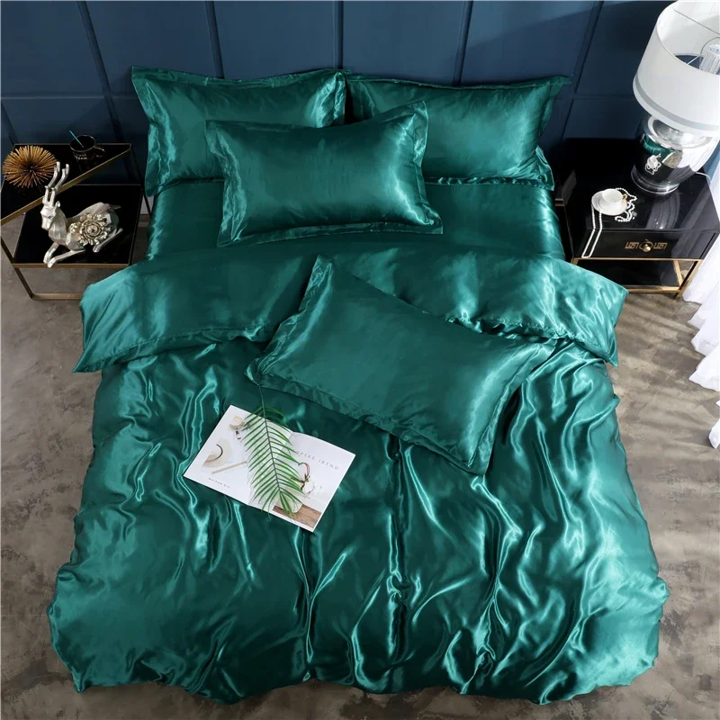 4pcs Soft Smooth Satin Bedding Set Luxury Queen King Size Bedding Set Solid Color Bed Sheet Quilt Duvet Cover Pillowcase
4pcs Soft Smooth Satin Bedding Set Luxury Queen King Size Bedding Set Solid Color Bed Sheet Quilt Duvet Cover Pillowcase