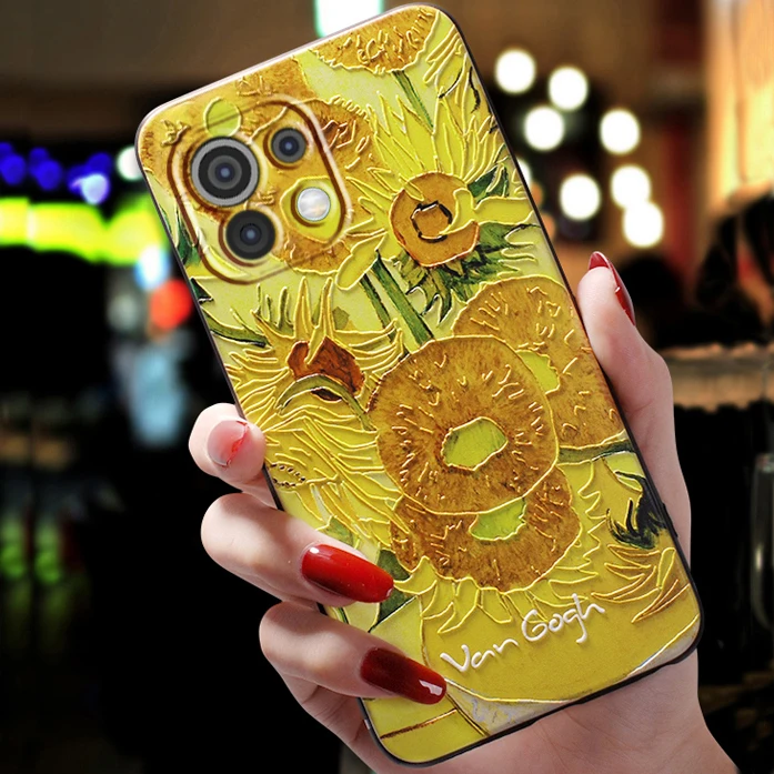 Чехлы для телефонов Xiaomi Mi 11 /11 Lite искусство 3D кафе/парусник/резьба по цвету