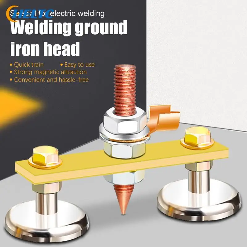 

Welding Magnet Head Magnetic Welding Fix Ground Clamp Single/Double Strong Magnetic Welding Support for Electric Welding Ground