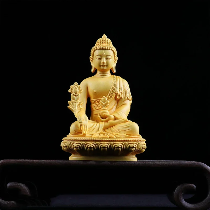 

Solid wood carving Tibetan Buddha Character model，Chinese Buddha Statue Home Living Room Office Decoration Feng Shui Statue