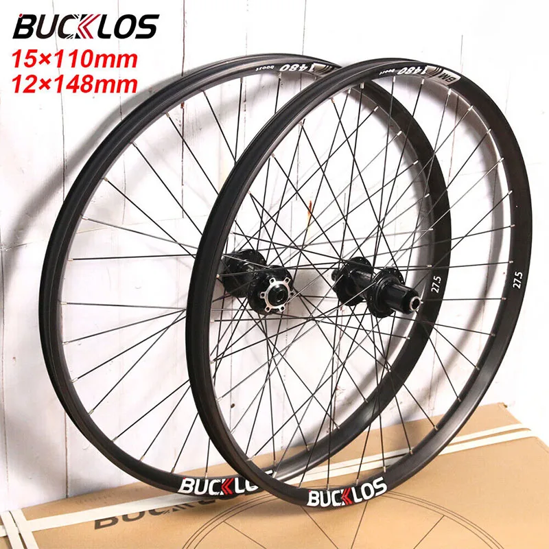 

BUCKLOS 27.5/29 Inch Boost MTB Wheelset Disc Brake Clincher Bike Wheels Front Rear 32H Mountain Bike Wheel Set fit Shimano HG