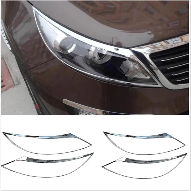 ABS Chrome Head Light Lamp Cover Trim New 2Pcs\set exterior for 2011 -2015 For Kia Sportage 
ABS Chrome Head Light Lamp Cover Trim New 2Pcs\set exterior for 2011 -2015 For Kia Sportage