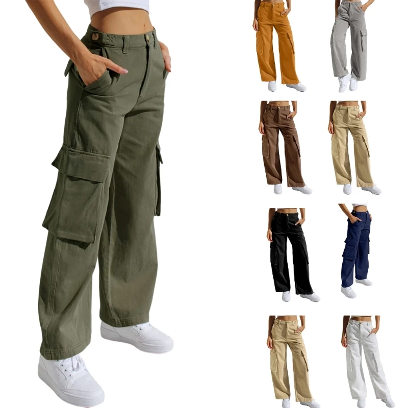 New style Loose-Fit High-Waisted Trousers for Women Multi-pocket Pants Straight Leg Pants
New style Loose-Fit High-Waisted Trousers for Women Multi-pocket Pants Straight Leg Pants