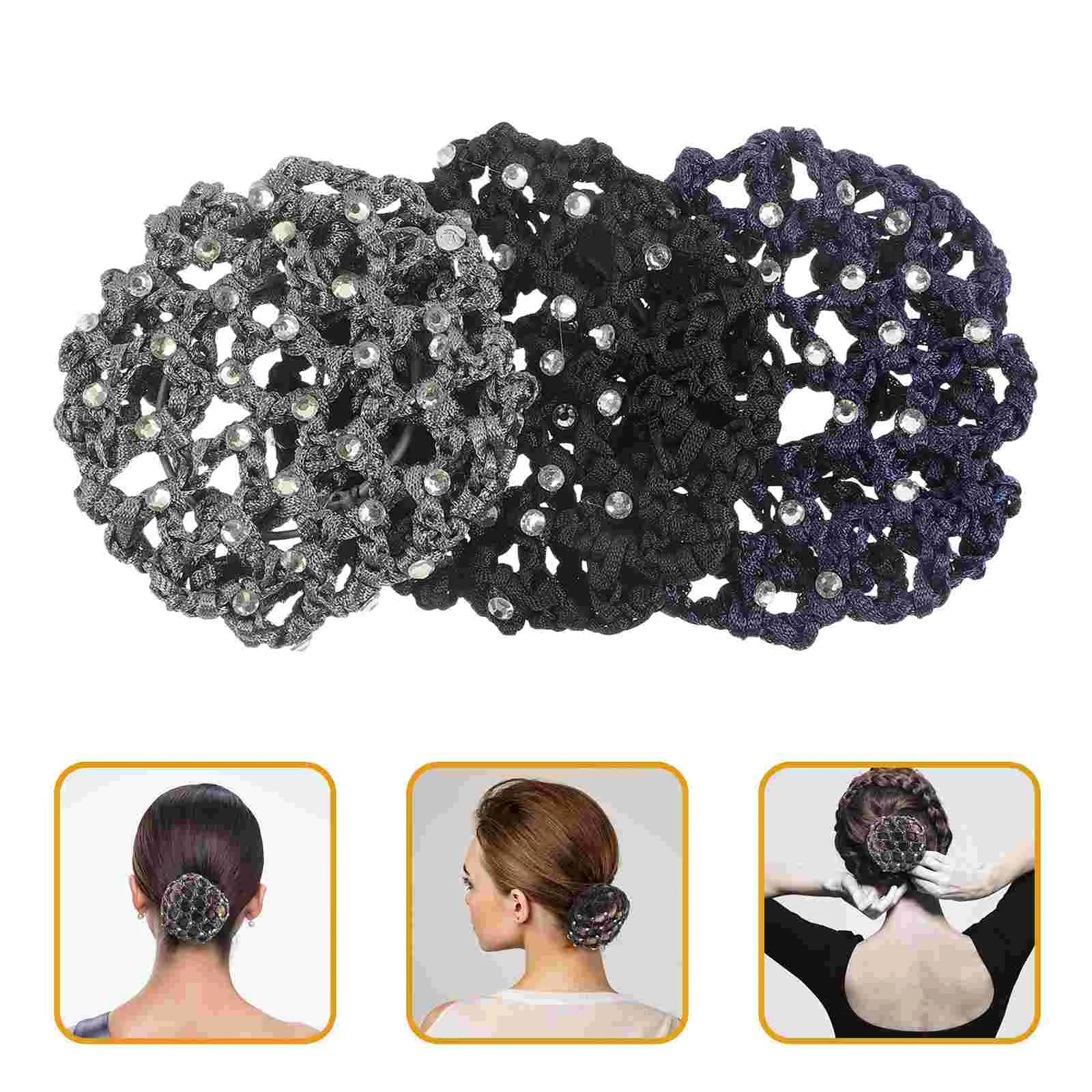 6 Pcs Mesh Diamond-encrusted Net Pocket Ball Head and Ponytail Hair Band Nurse Women's Decoration Rhinestones Bun Covers Fabric
6 Pcs Mesh Diamond-encrusted Net Pocket Ball Head and Ponytail Hair Band Nurse Women's Decoration Rhinestones Bun Covers Fabric