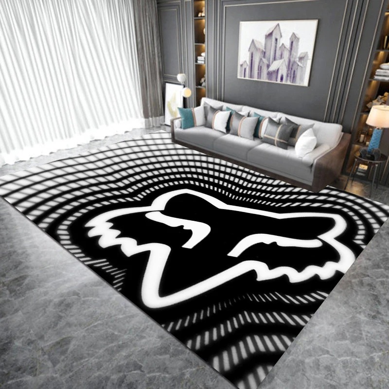 

F-FOX logo printed carpet, living room and bedroom decorative carpet, kitchen and bathroom anti-skid floor mat, door mat, Rug