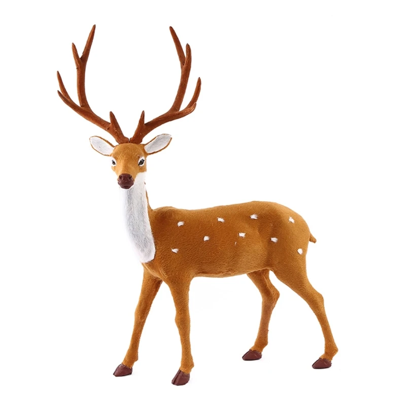 

15/20/25/30/35cm Simulation Plush Reindeer Christmas Deer Xmas Elk Decorations for Home Merry Christmas New Year Ornaments