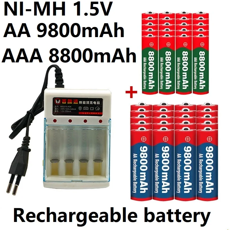 Free Shipping Air Express NI-MH 1.5V AA + AAA Rechargeable Nickel Hydrogen Battery + Charger Used for Game Console Etc
Free Shipping Air Express NI-MH 1.5V AA + AAA Rechargeable Nickel Hydrogen Battery + Charger Used for Game Console Etc