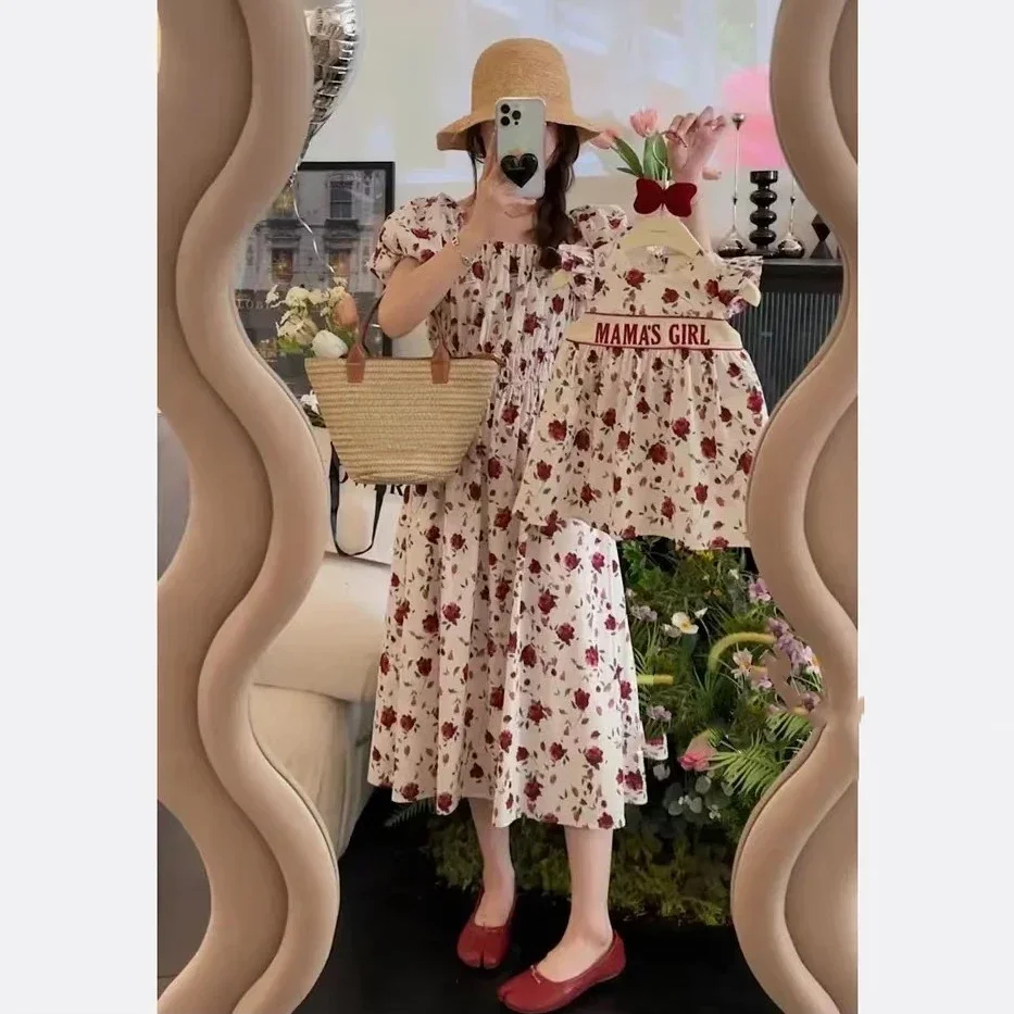 Same Mother and Daughter Matching Flower Dress Baby Girls Elegant and Pretty Women's Dresses 2023 New Parent Child Korea Clothes
Same Mother and Daughter Matching Flower Dress Baby Girls Elegant and Pretty Women's Dresses 2023 New Parent Child Korea Clothes