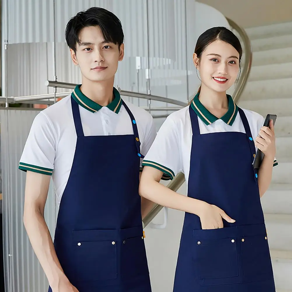 Waterproof Apron Stain-resistant Multi-pocket Kitchen Apron for Waiters Chefs Adjustable Waterproof Colorful Buttoned Unisex
Waterproof Apron Stain-resistant Multi-pocket Kitchen Apron for Waiters Chefs Adjustable Waterproof Colorful Buttoned Unisex