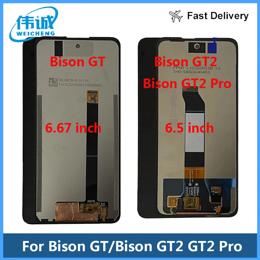 

6.67 For UMIDIGI BISON GT LCD Display + Touch Screen Replacement 100% Tested 6.5" For UMIDIGI BISON GT2 Pro LCD Display + Glue