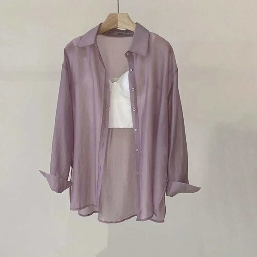 Рубашка с отложным воротником для мужчин и женщин, кондиционер, легкая однобортная блуза с длинным рукавом, с защитой от солнца, однотонная уличная одежда, лето
Рубашка с отложным воротником для мужчин и женщин, кондиционер, легкая однобортная блуза с длинным рукавом, с защитой от солнца, однотонная уличная одежда, лето