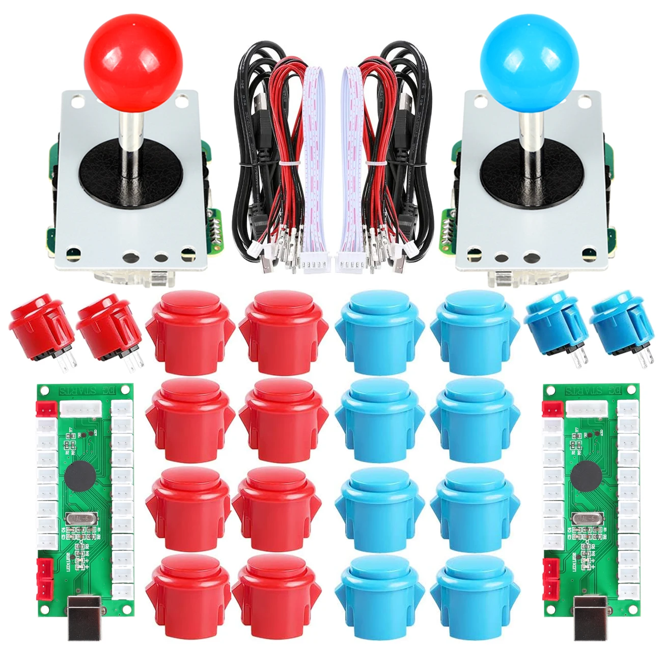 Arcade Joystick Buttons DIY Accessorie 2x USB Encoder PC to joystick + 2x China Joystick + 20 Push Button For Arcade MAME Games
Arcade Joystick Buttons DIY Accessorie 2x USB Encoder PC to joystick + 2x China Joystick + 20 Push Button For Arcade MAME Games