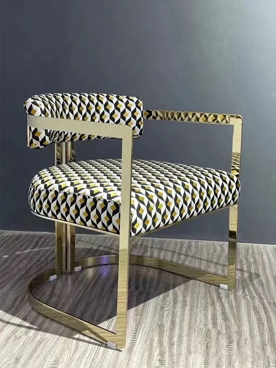 home dining chair designer stainless steel villa modern minimalist fabric backrest chair hotel leisure chair
home dining chair designer stainless steel villa modern minimalist fabric backrest chair hotel leisure chair