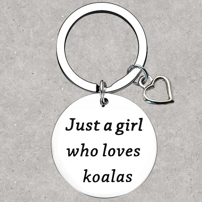 

Hot Koala Gifts Just a Girl Who Loves Koalas Keychain Koala Lover Gifts Key Rings Funny Koalas Gifts