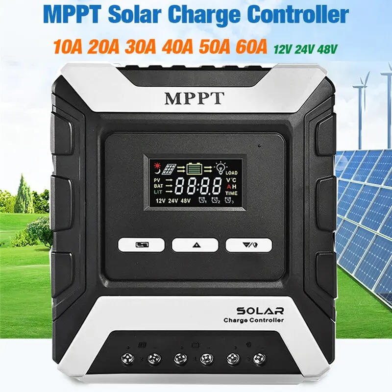 12V 24V 48V MPPT Solar Charge Controller 10A 20A 30A 40A 50A 60A 80A Solar Panel PV Regulator 80V DC For All Battery
12V 24V 48V MPPT Solar Charge Controller 10A 20A 30A 40A 50A 60A 80A Solar Panel PV Regulator 80V DC For All Battery