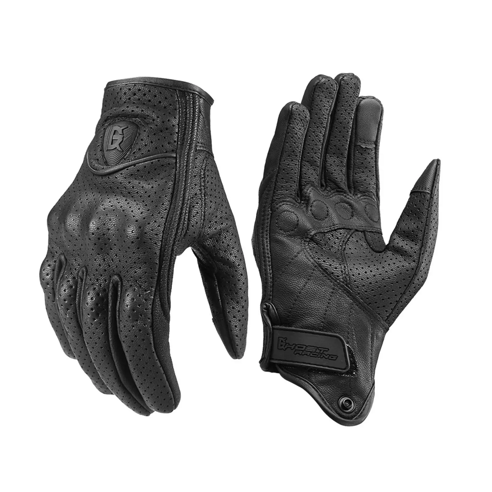 

Кожаные Мотоциклетные Перчатки, летние перчатки с закрытыми пальцами для сенсорного экрана для мужчин и женщин XL